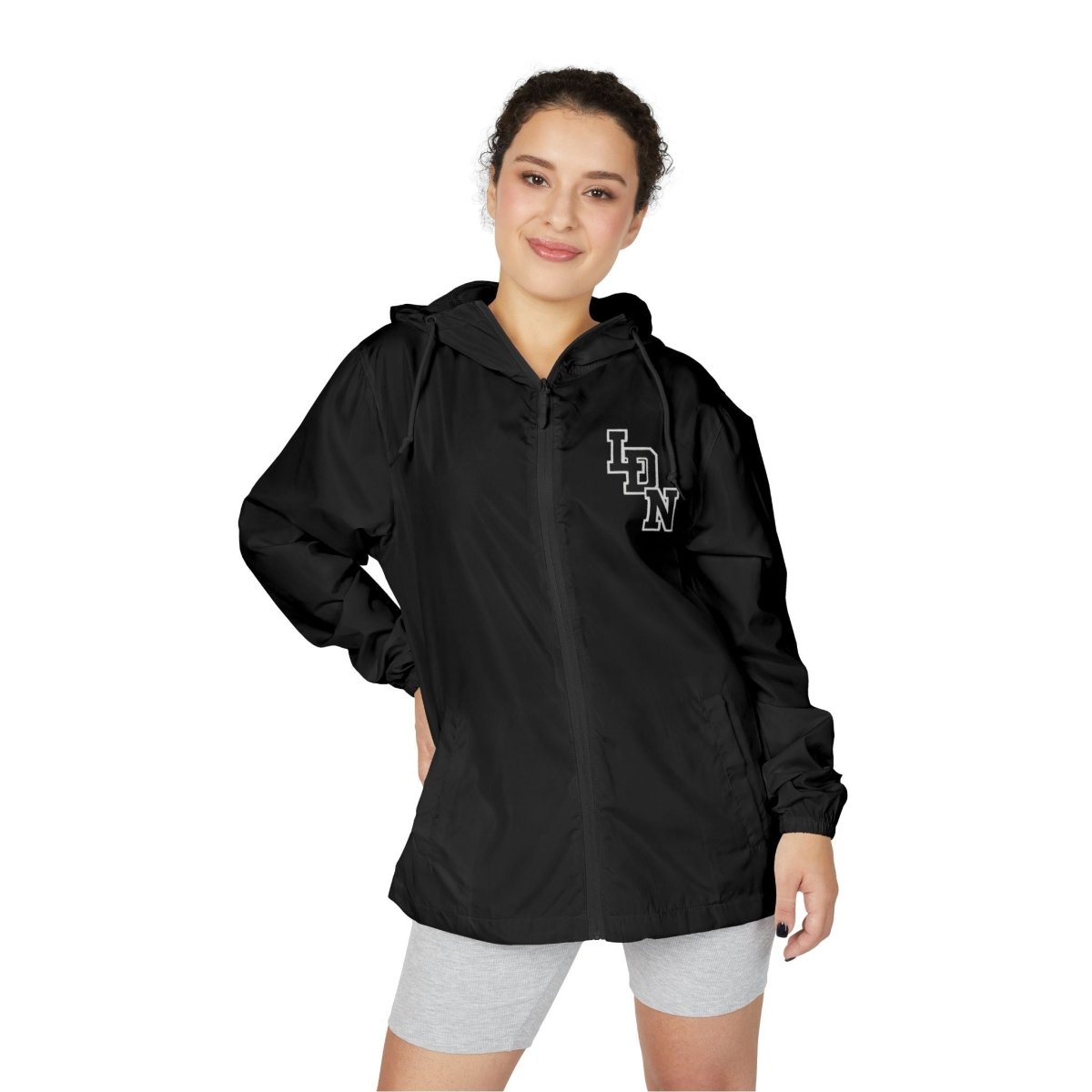 London Varsity Windbreaker Jacket — Lightweight Full-Zip Hooded Jacket - Chinchilla Choons