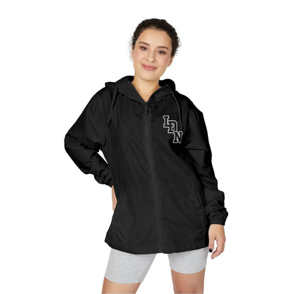 London Varsity Windbreaker Jacket — Lightweight Full-Zip Hooded Jacket - Chinchilla Choons