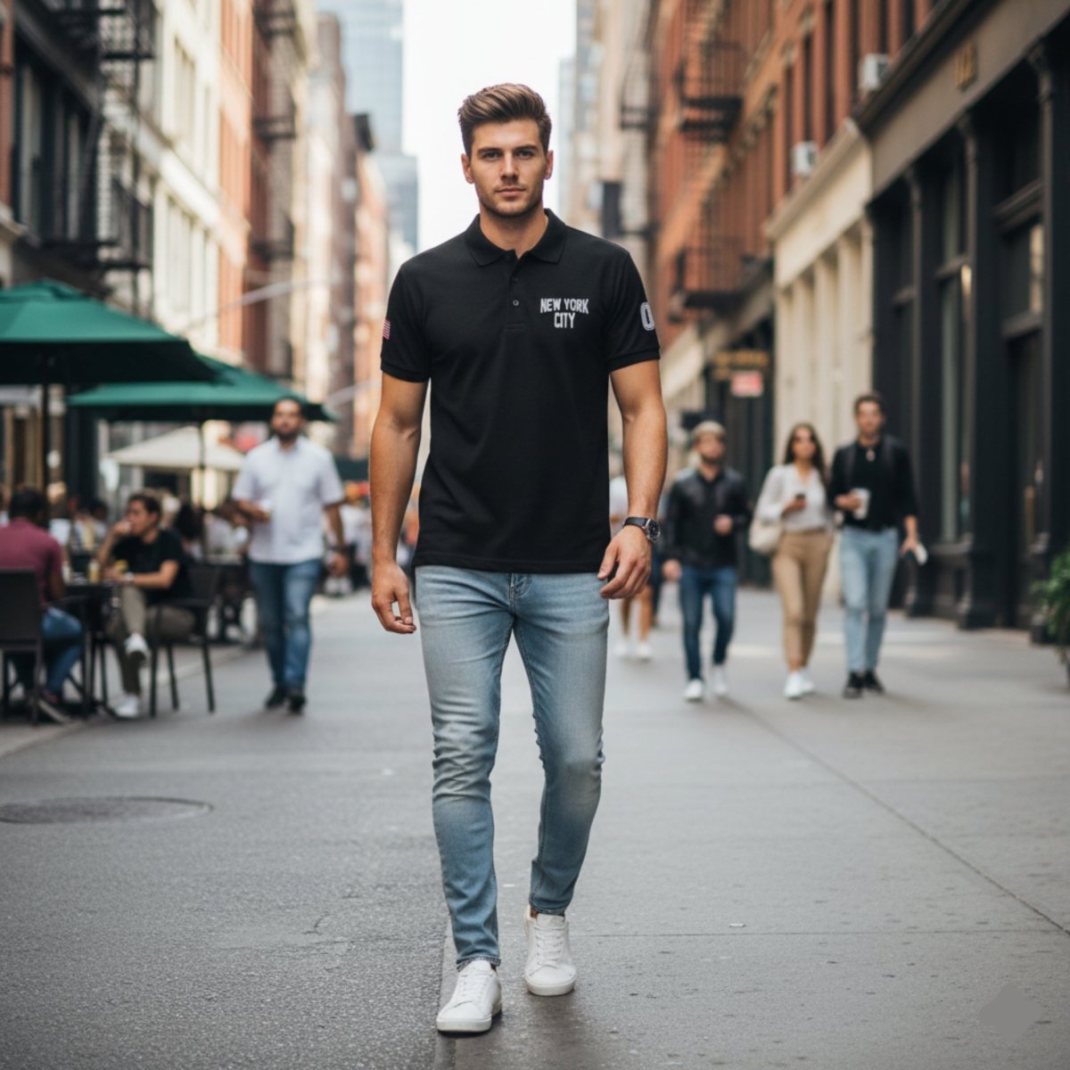 New York City Unisex Pique Polo Shirt - Chinchilla Choons