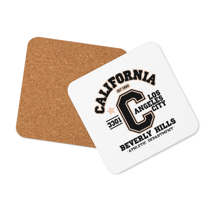 California Varsity Cork-Back Coaster - Chinchilla Choons