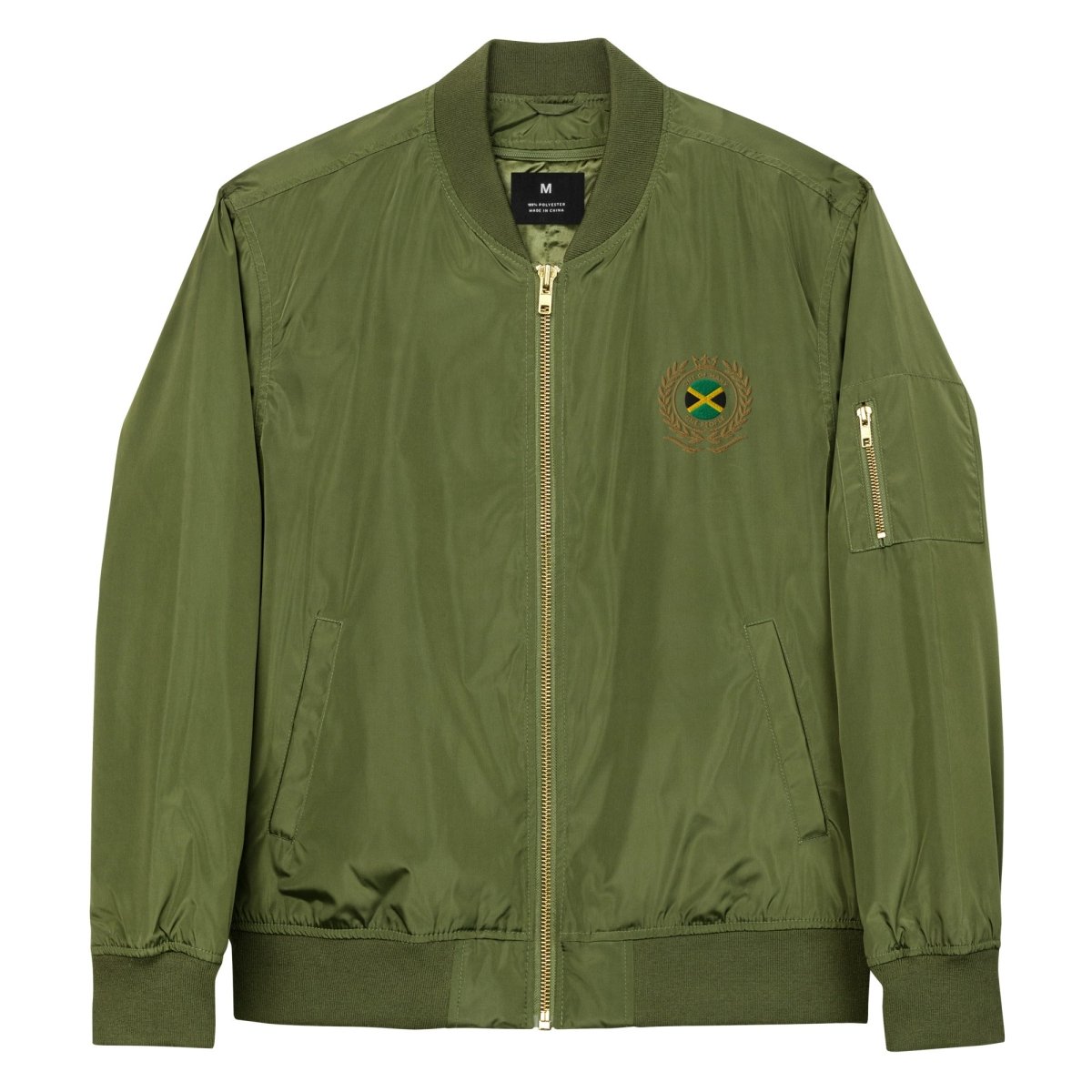 Jamaican Heritage Premium Mens Bomber Jacket - Chinchilla Choons