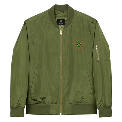 Jamaican Heritage Premium Mens Bomber Jacket - Chinchilla Choons