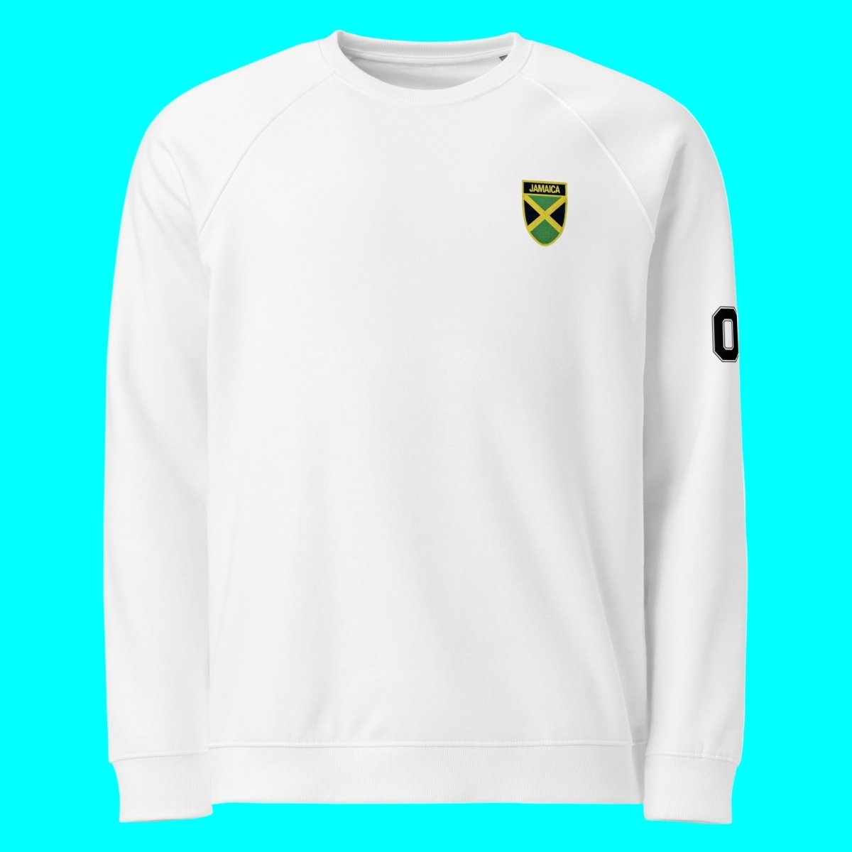 Jamaican Heritage Unisex Organic Raglan Sweatshirt - Chinchilla Choons