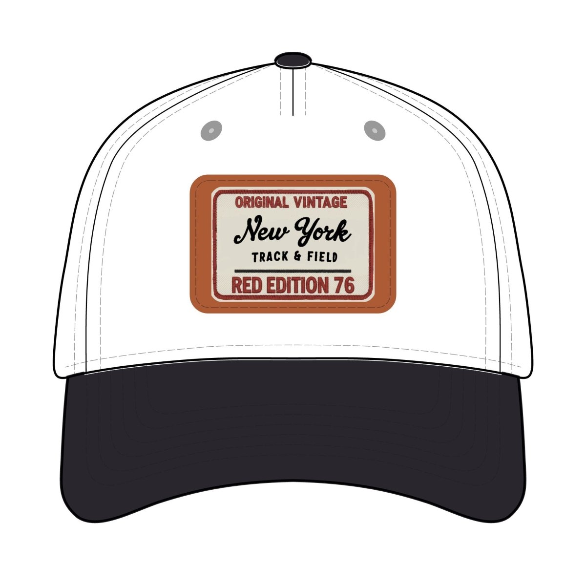 Vintage New York Leather Patch Baseball Cap - Chinchilla Choons