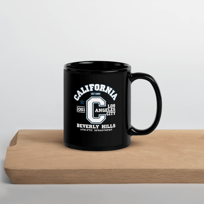 California Varsity Black Glossy Mug - Chinchilla Choons