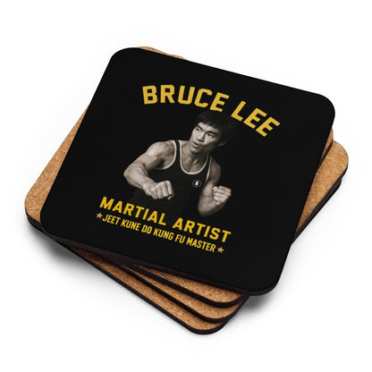 Bruce Lee Cork - Back Coaster - Chinchilla Choons