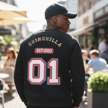 Chinchilla Varsity Unisex Organic Sweatshirt - Chinchilla Choons