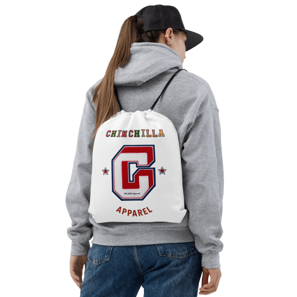 Chinchilla Varsity Drawstring Bag - Chinchilla Choons