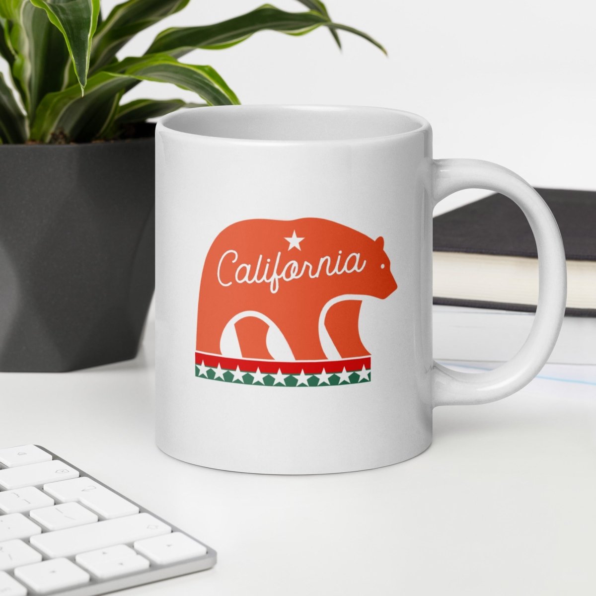 Californian Mascot White Glossy 20oz Mug - Chinchilla Choons