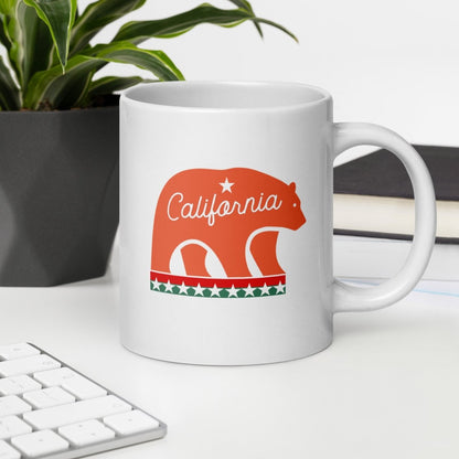 Californian Mascot White Glossy 20oz Mug - Chinchilla Choons
