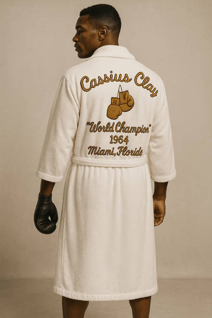 Cassius Clay Men's Boxer Dressing Gown - Chinchilla Choons