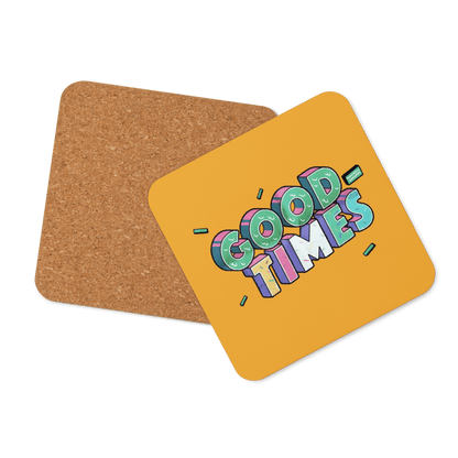 Good Times Cork-Back Coaster (Gold) - Chinchilla Choons