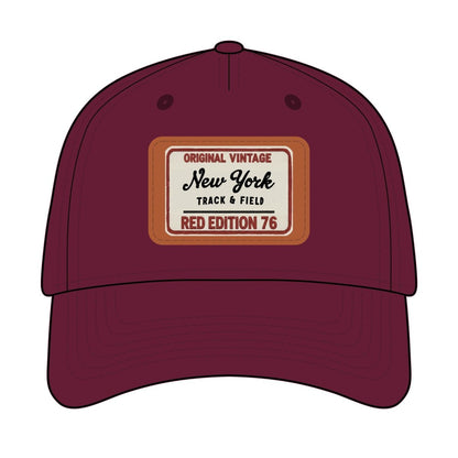 Vintage New York Leather Patch Baseball Cap - Chinchilla Choons
