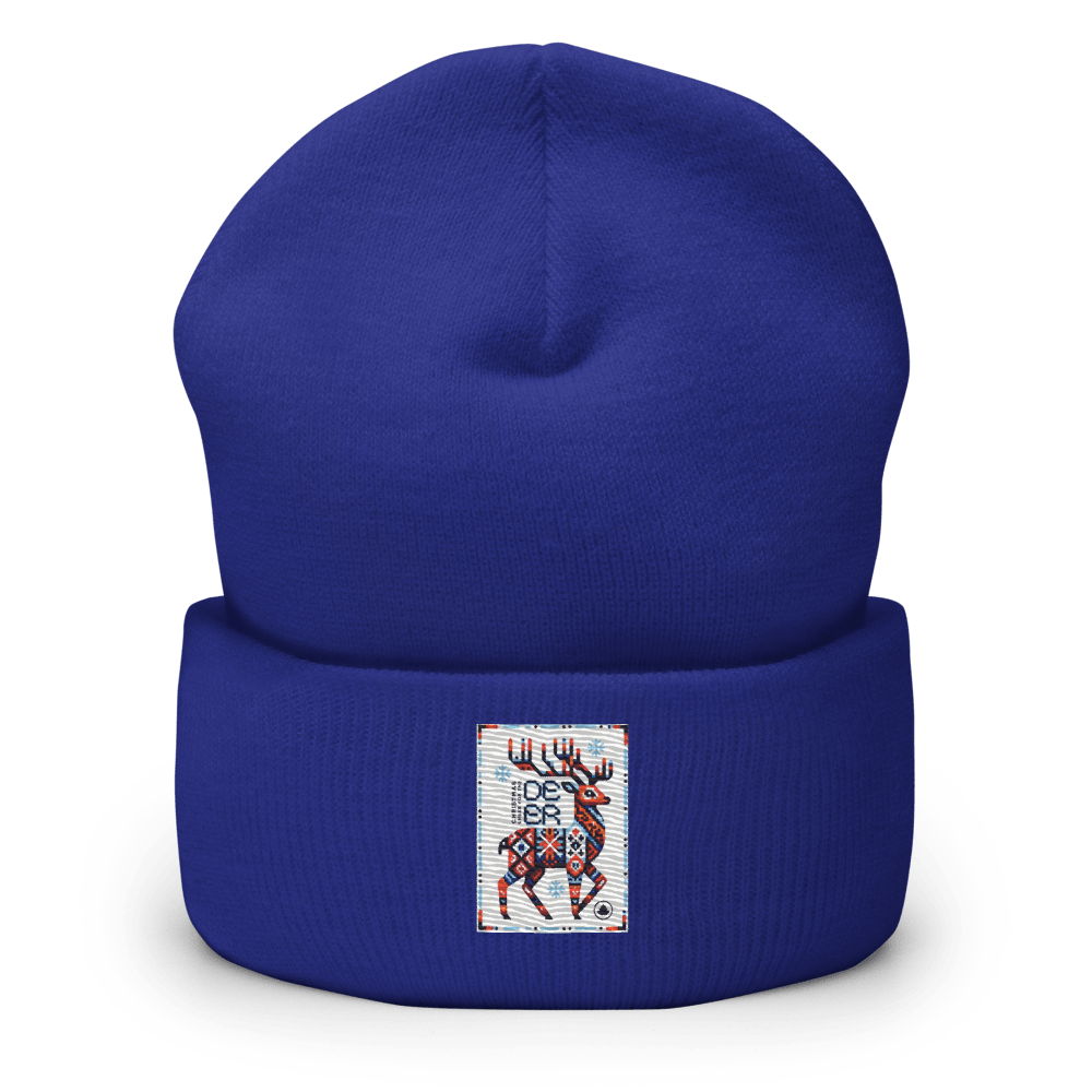 Deer Logo Unisex Cuffed Beanie Hat - Chinchilla Choons