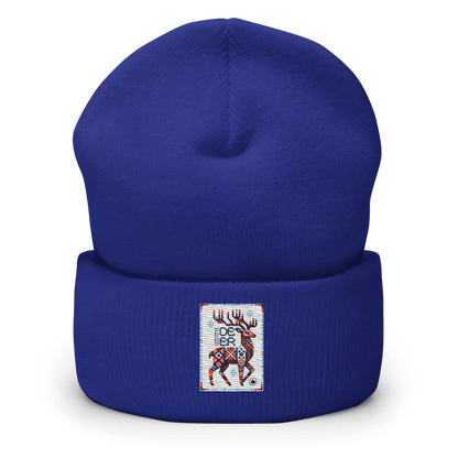 Deer Logo Unisex Cuffed Beanie Hat - Chinchilla Choons