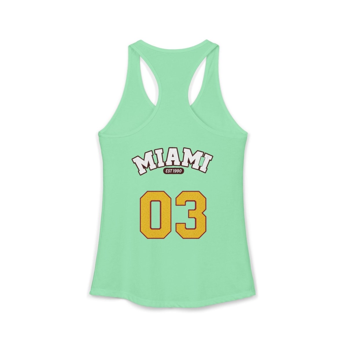 Miami Varsity Women's Racerback Tank Top - Chinchilla Choons