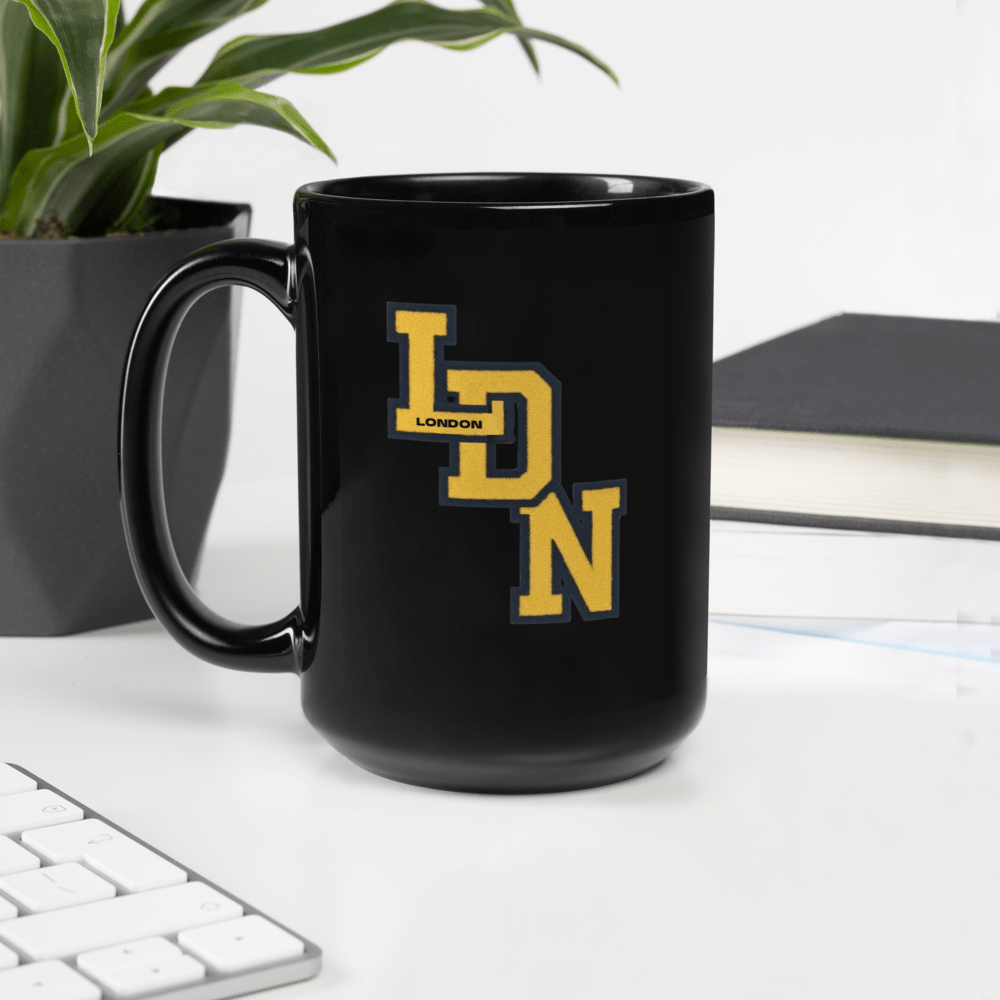 London (LDN) Black Glossy Mug - Chinchilla Choons