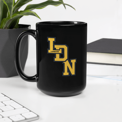 London (LDN) Black Glossy Mug - Chinchilla Choons