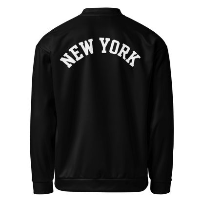 New York Unisex Bomber Track Jacket - Chinchilla Choons