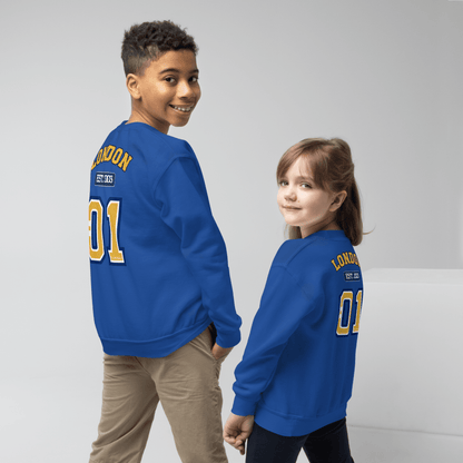 London Varsity Youth Crewneck Sweatshirt - Chinchilla Choons