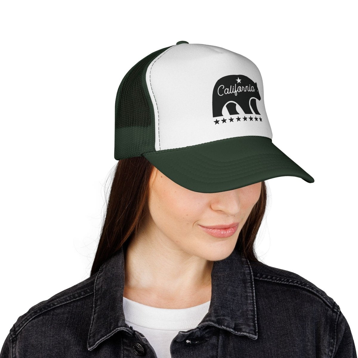 California Mascot Trucker Cap — Vintage State Pride Mesh Hat - Chinchilla Choons
