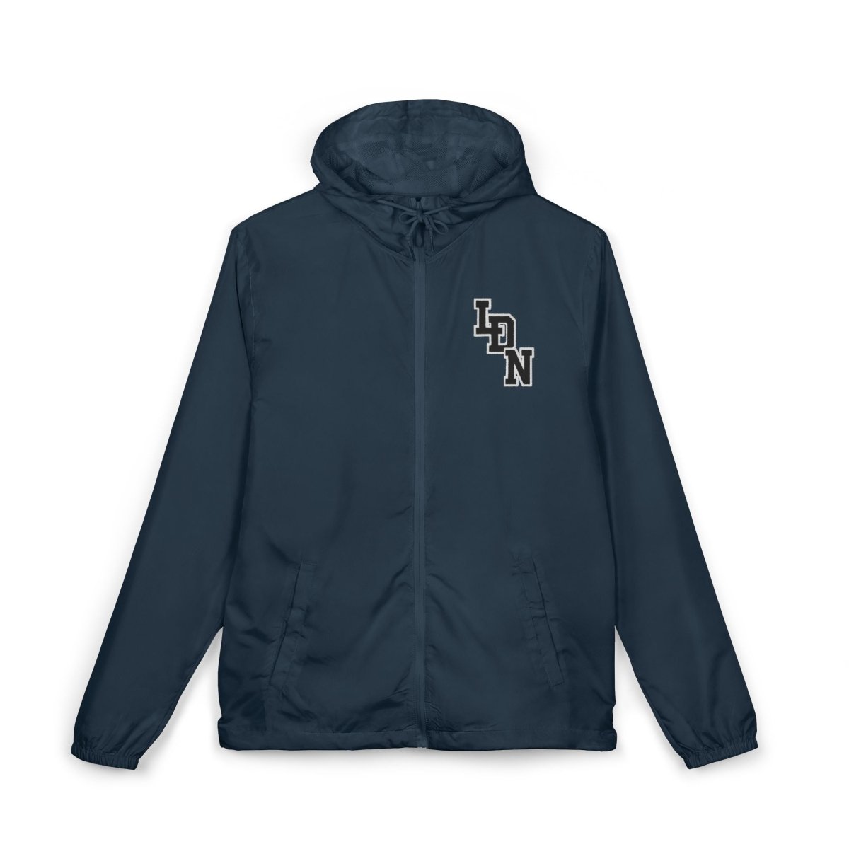London Varsity Windbreaker Jacket — Lightweight Full-Zip Hooded Jacket - Chinchilla Choons