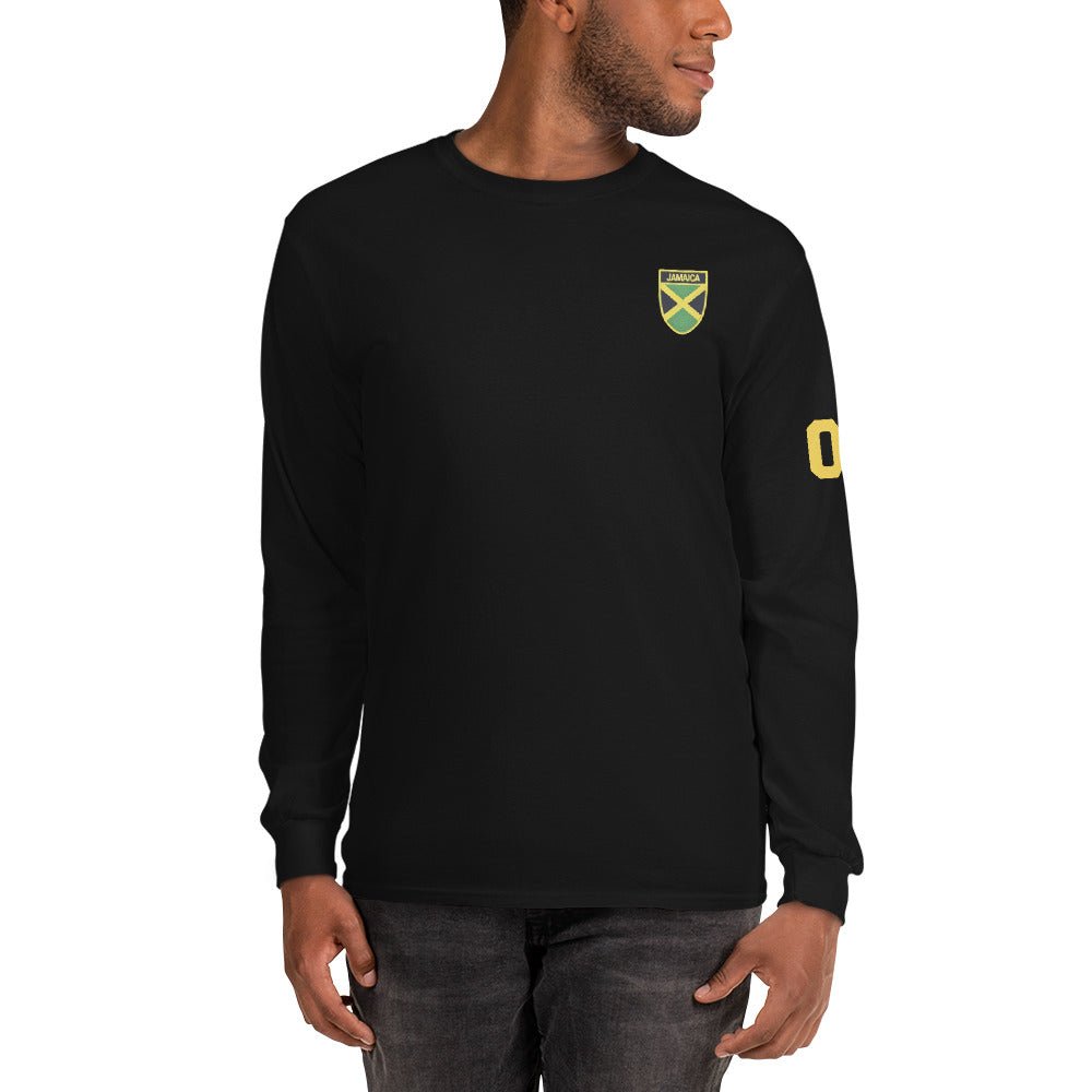 Jamaican Heritage Men’s Long Sleeve Shirt - Chinchilla Choons