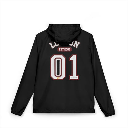 London Varsity Windbreaker Jacket — Lightweight Full-Zip Hooded Jacket - Chinchilla Choons