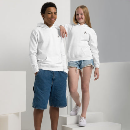 Chopper 75 Youth Heavy Blend Hoodie (White) - Chinchilla Choons