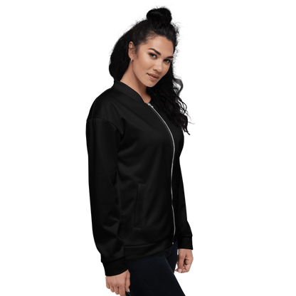 Miami Varsity Unisex Bomber Jacket (Black) - Chinchilla Choons