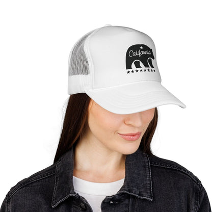 California Mascot Trucker Cap — Vintage State Pride Mesh Hat - Chinchilla Choons
