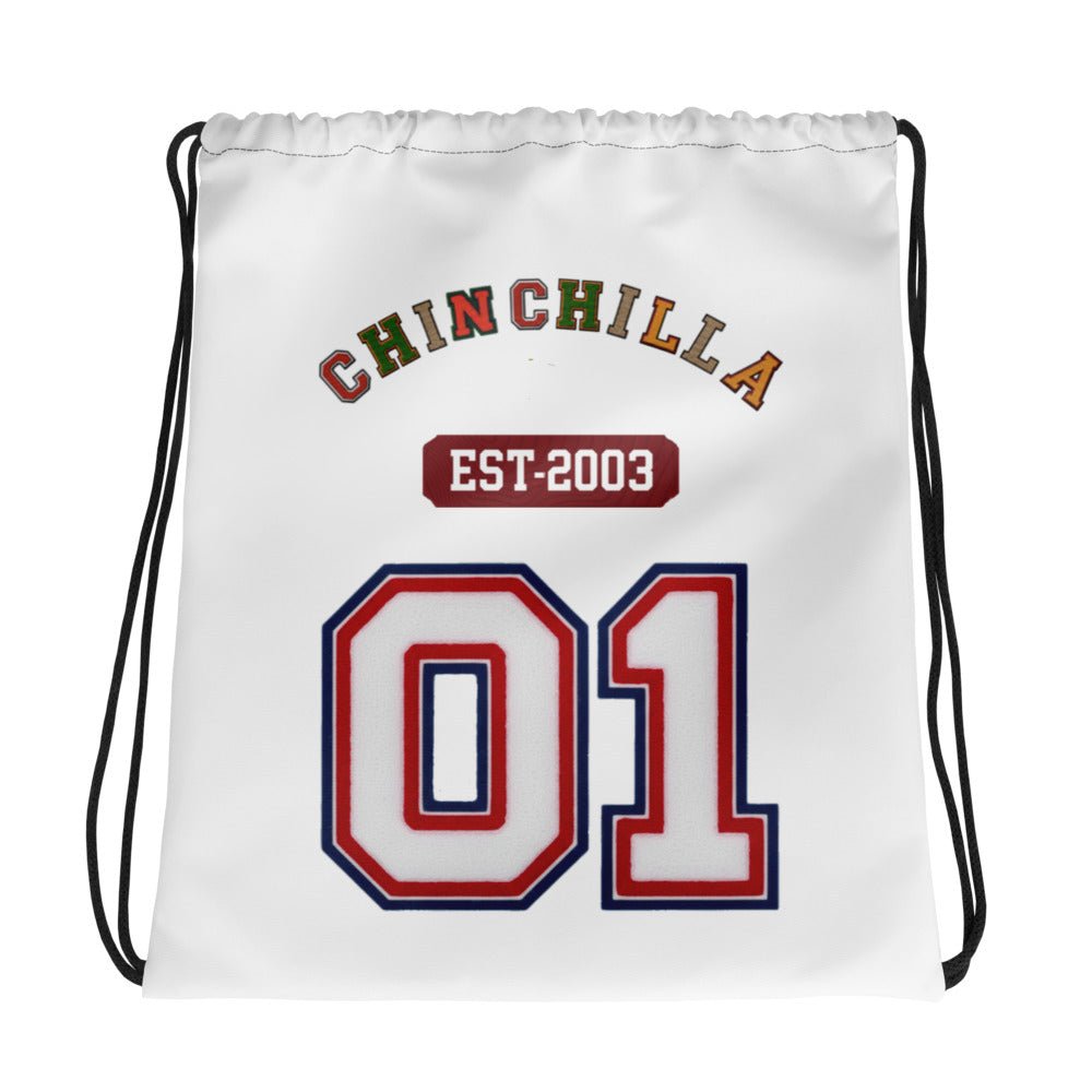 Chinchilla Varsity Athletic Drawstring Bag - Chinchilla Choons