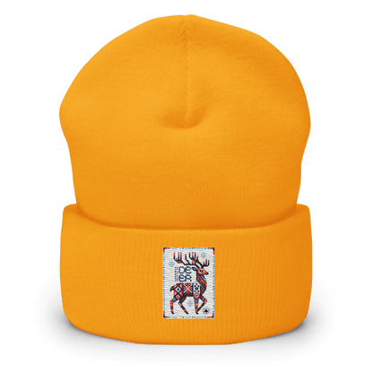 Deer Logo Unisex Cuffed Beanie Hat - Chinchilla Choons