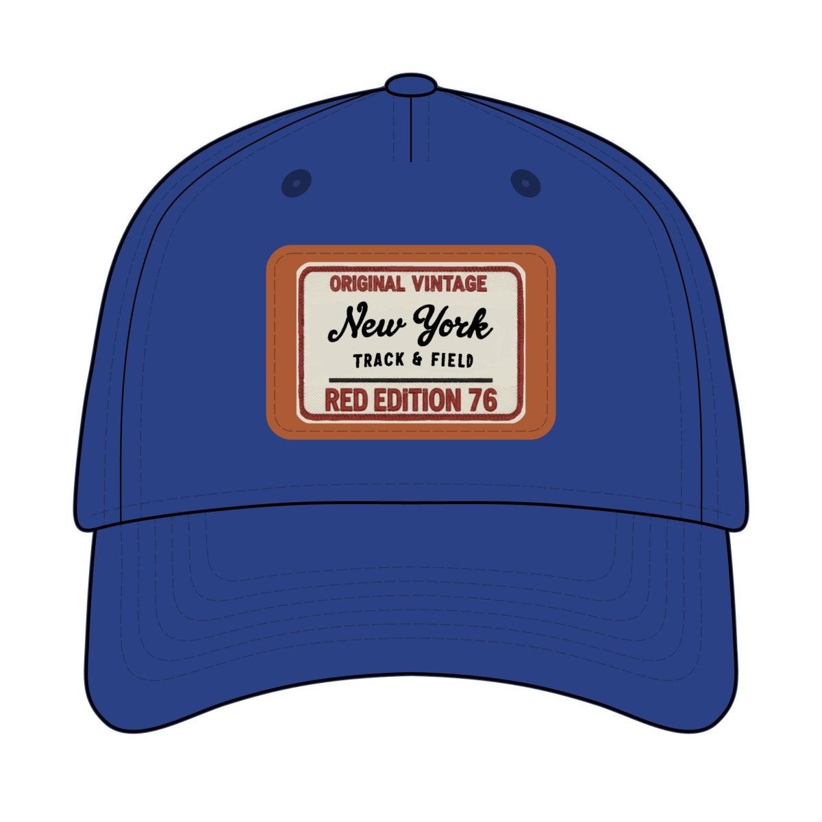 Vintage New York Leather Patch Baseball Cap - Chinchilla Choons
