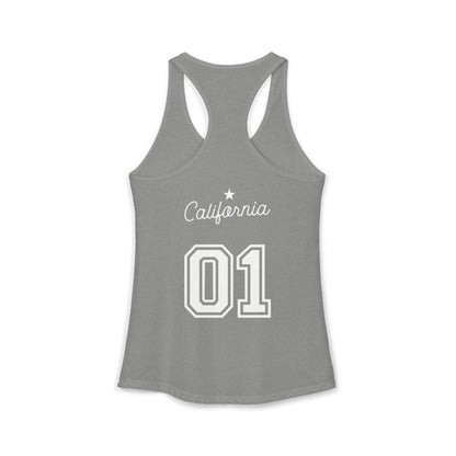 California Varsity Women's Ideal Racerback Tank Top - Chinchilla Choons