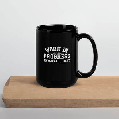 Work In Progress Black Glossy Mug - Chinchilla Choons