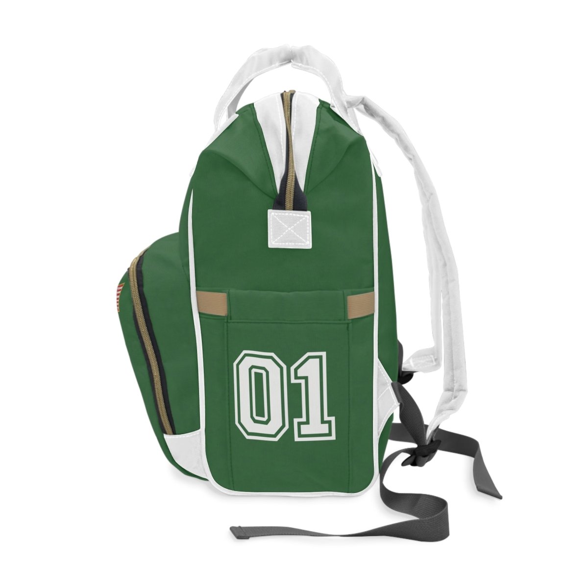 Team Mom Multifunctional Diaper Backpack — Green Baby Mom Travel Bag - Chinchilla Choons