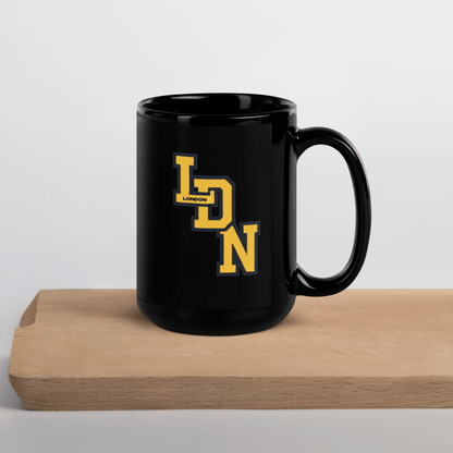 London (LDN) Black Glossy Mug - Chinchilla Choons