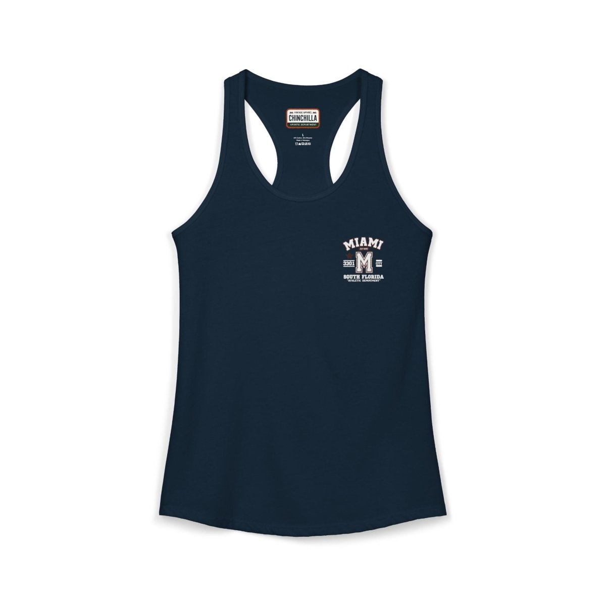 Miami Varsity Women's Racerback Tank Top - Chinchilla Choons