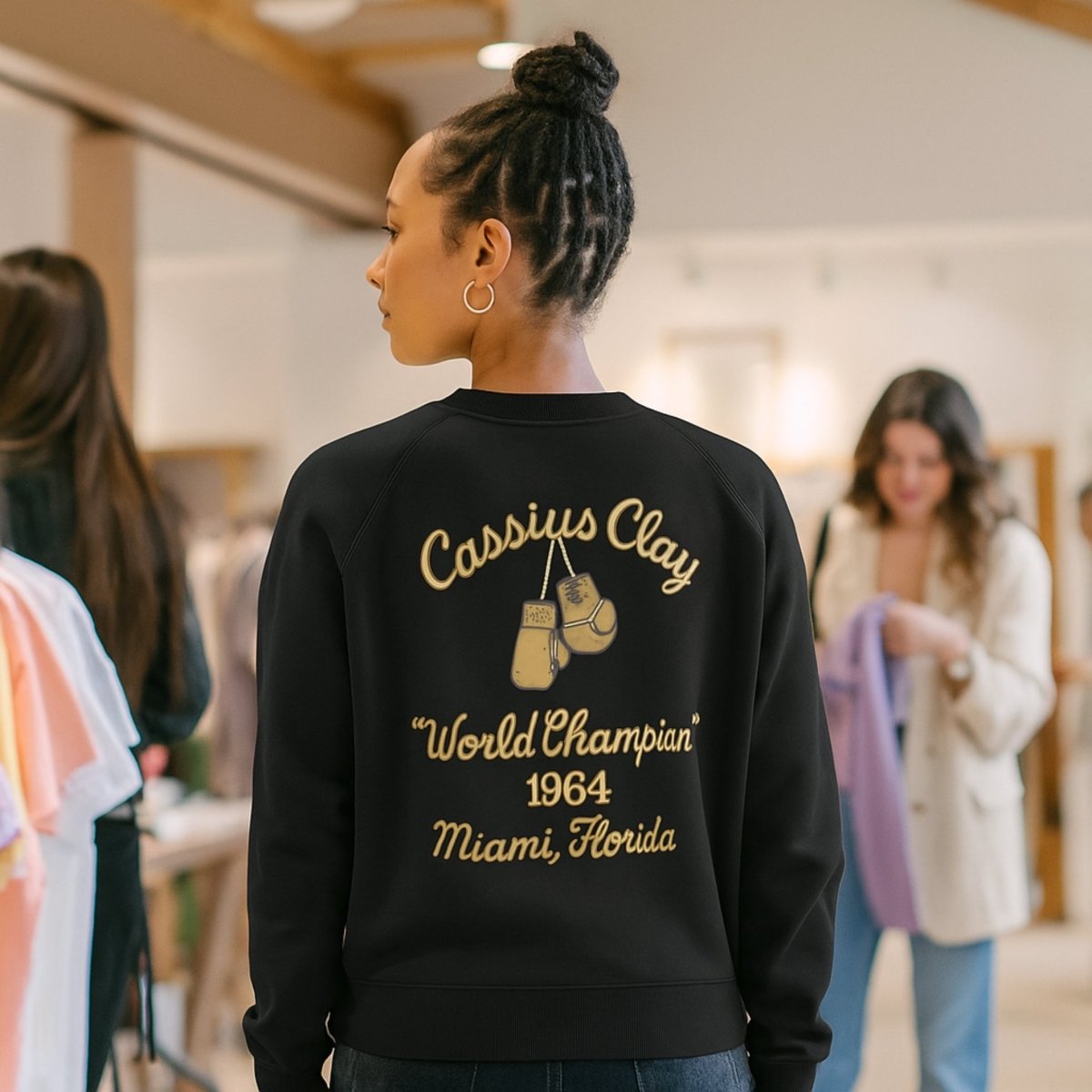 Cassius Clay Unisex Organic Sweatshirt - Chinchilla Choons