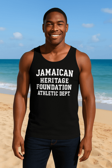 Jamaica Heritage Men's Tank Top (Black) - Chinchilla Choons