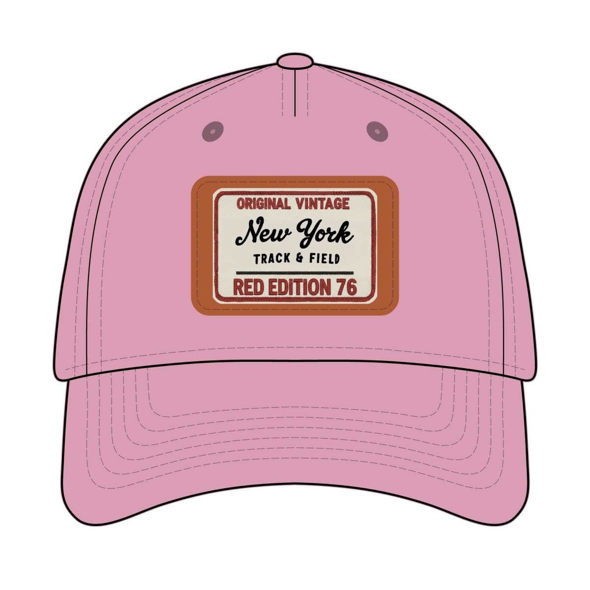 Vintage New York Leather Patch Baseball Cap - Chinchilla Choons