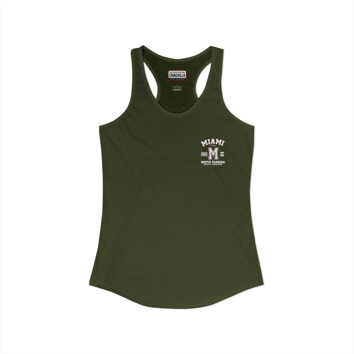 Miami Varsity Women's Racerback Tank Top - Chinchilla Choons