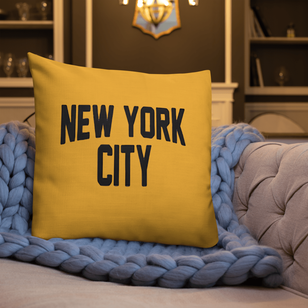 New York City Premium Pillow (Yellow/Black) - Chinchilla Choons