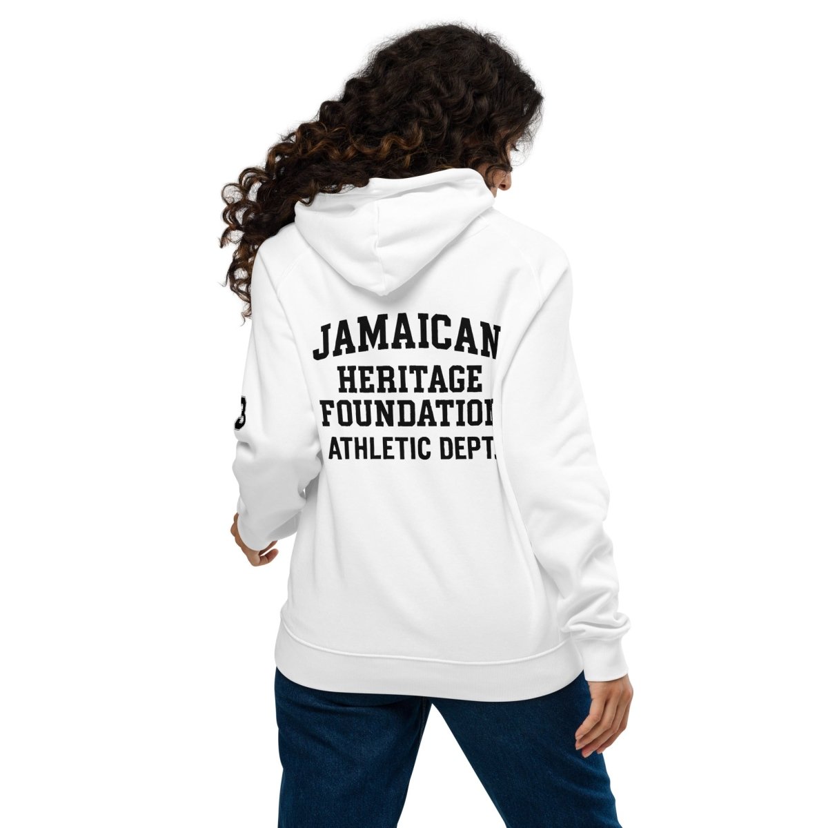 Jamaican Heritage Unisex Raglan Hoodie (White) - Chinchilla Choons
