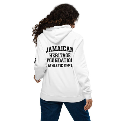 Jamaican Heritage Unisex Raglan Hoodie (White) - Chinchilla Choons