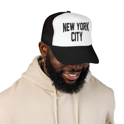 New York City Embroidered Trucker Cap (Unisex) Coloured - Chinchilla Choons