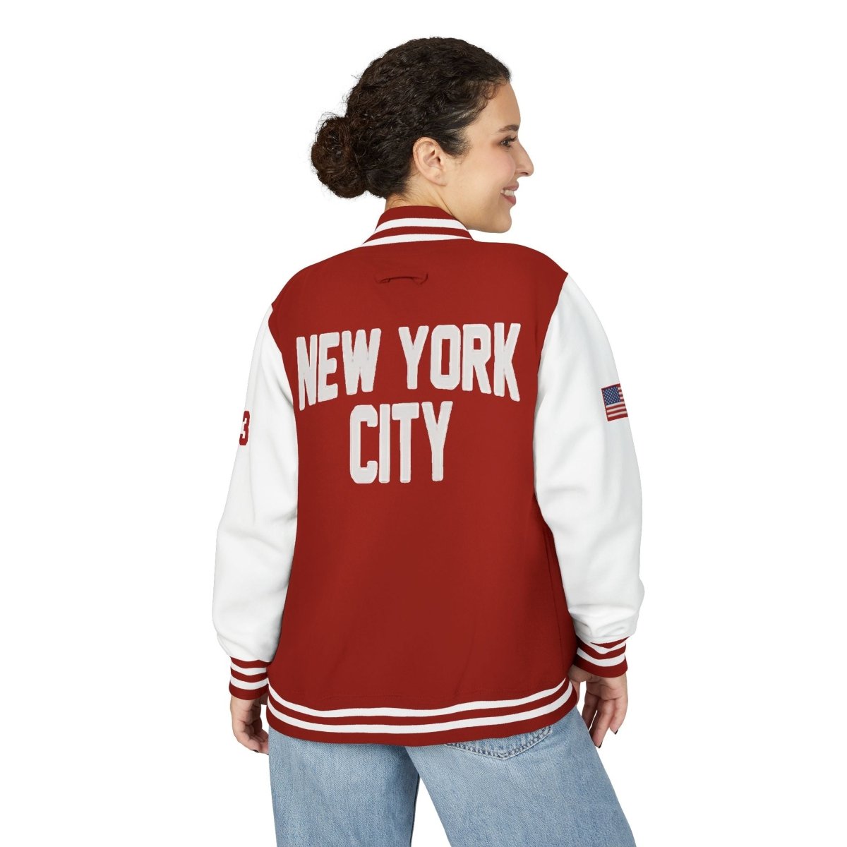 New York City Unisex Heavyweight Letterman Jacket - Chinchilla Choons