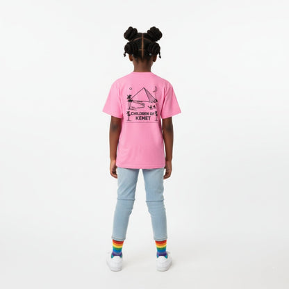 Children Of Kemet Youth Classic Tee (Yellow & Pink) - Chinchilla Choons