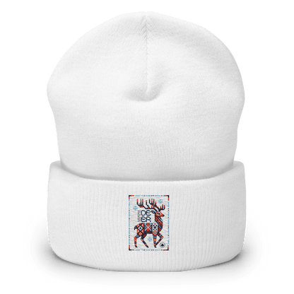 Deer Logo Unisex Cuffed Beanie Hat - Chinchilla Choons